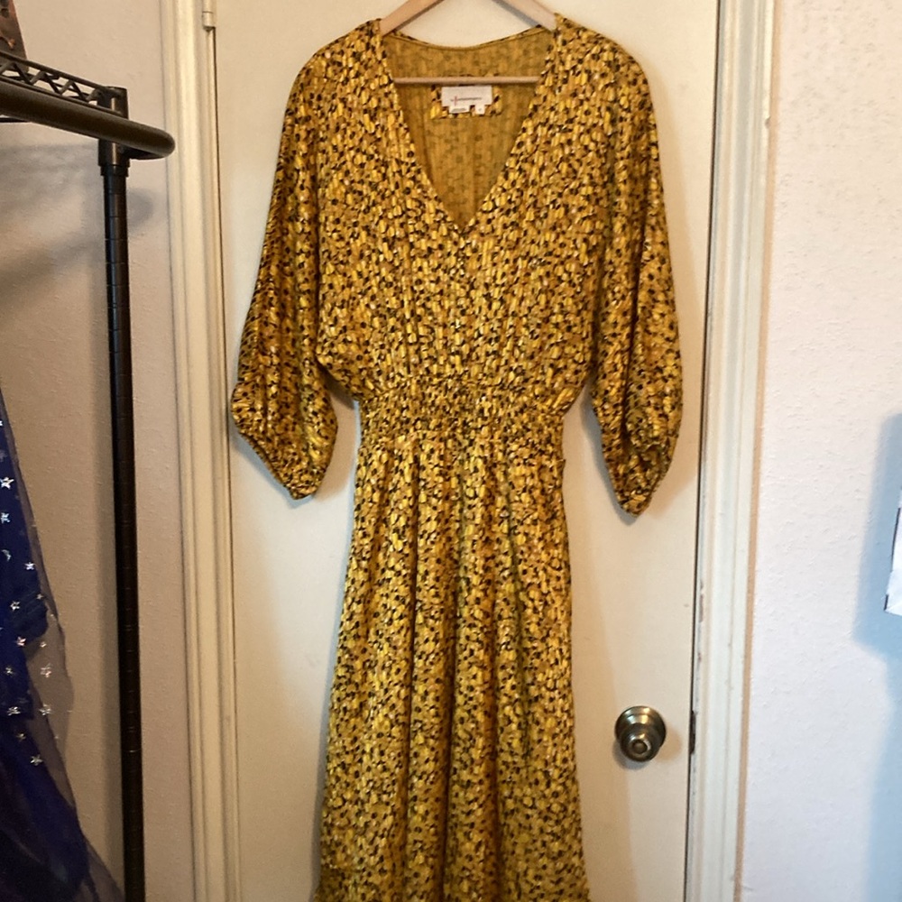 Anthropologie| Marigold Midi Dress | Sz Small. Pre owned condition - Picture 2 of 10